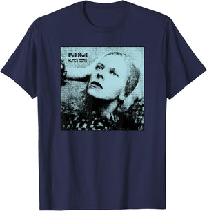 David Bowie Hunky Dory Blue Photo by Brian Ward T-Shirt - T-Shirt | Navy