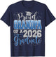 Proud Grandpa of a Class of 2026 Graduate Senior Graduation T-Shirt - T-Shirt | Navy