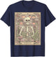 The Gardener Tarot Card Skeleton Plant Floral Gardening T-Shirt - T-Shirt | Navy