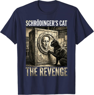 Schrödingers Katze Rache Lustig Physik Wissenschaft T-Shirt - T-Shirt | Navy