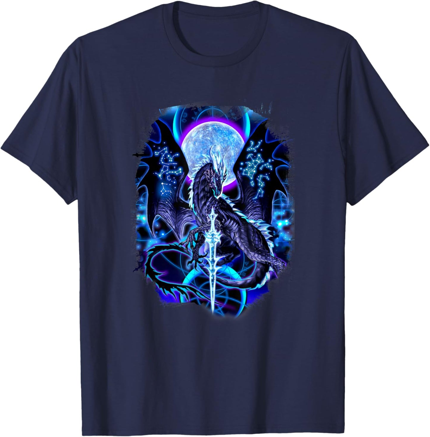 Ruth Thompson Art, Dragon Dragonblade Nightblade T-Shirt - T-Shirt | Navy
