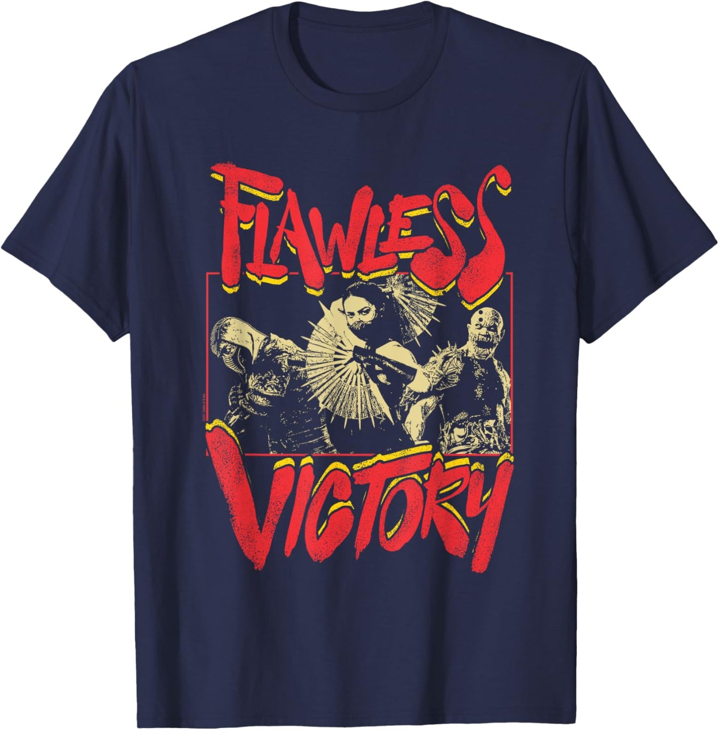 Flawless Victory Group Pose Video Game Movie T-Shirt - T-Shirt | Navy