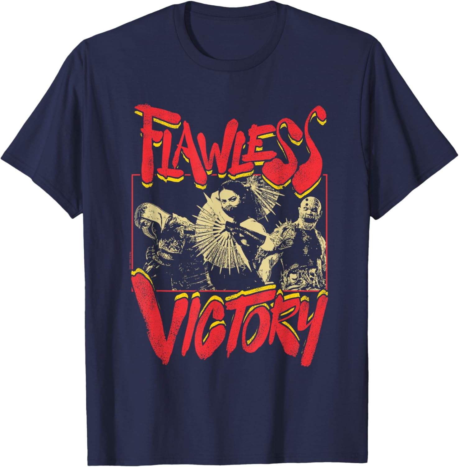 Flawless Victory Group Pose Video Game Movie T-Shirt - T-Shirt | Navy