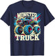 Monster Truck Retro Colorful Trucks Lover Toddler Teen Adult T-Shirt - T-Shirt | Navy