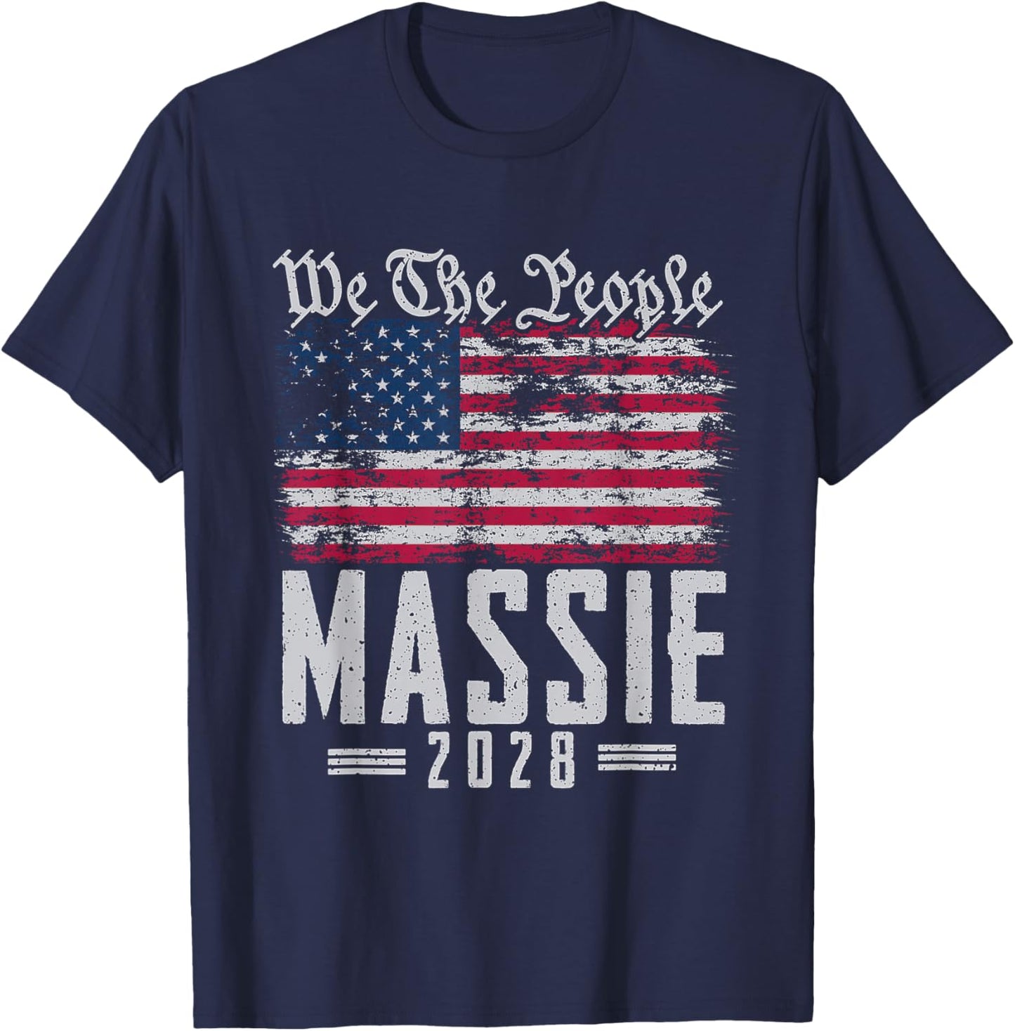 Massie 2028 for President Thomas Massie 2028 T-Shirt - T-Shirt | Navy