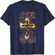 God Will Bring You Through The Fire Vintage Cross Christian T-Shirt - T-Shirt | Navy