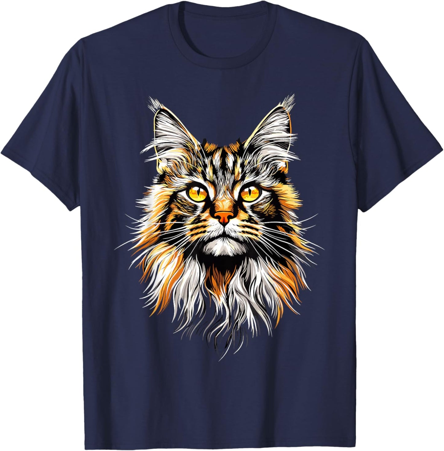 Maine Coon Cat Lovers Cute Funny Maine Coon Cats Lover T-Shirt - T-Shirt | Navy