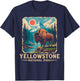 Wyoming Buffalo Bison Vintage Yellowstone National Park T-Shirt - T-Shirt | Navy