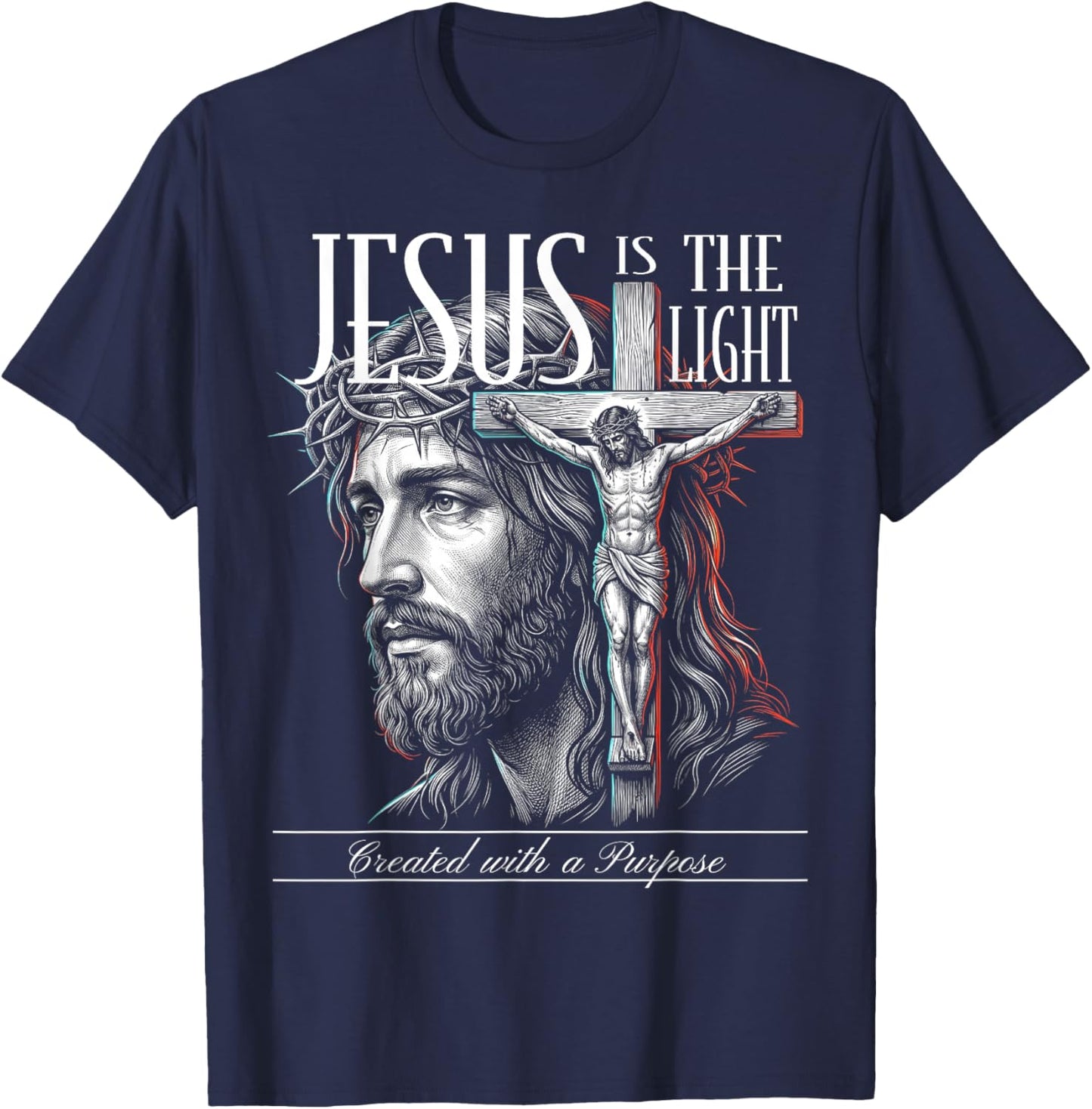 Jesus is the Light T-Shirt - T-Shirt | Navy