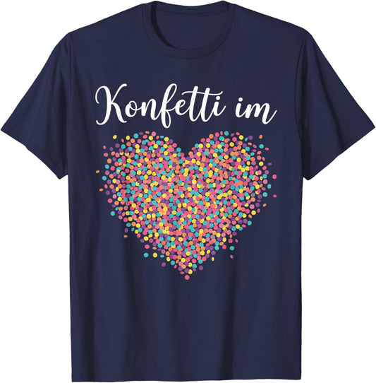 Confetti in the Heart Fancy Dress Carnival Confetti Costume T-Shirt - T-Shirt | Navy