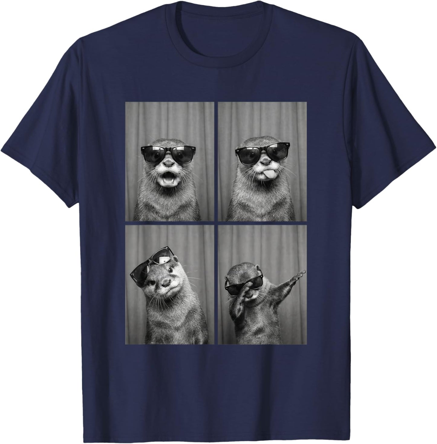 Otter PhotoBooth Sonnenbrille Lustiger Dab Otter-Liebhaber T-Shirt - T-Shirt | Navy