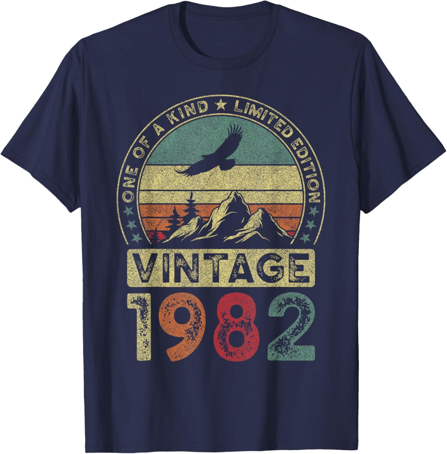 Vintage 1982, Limited Edition, 44th Birthday, 44 Years T-Shirt - T-Shirt | Navy