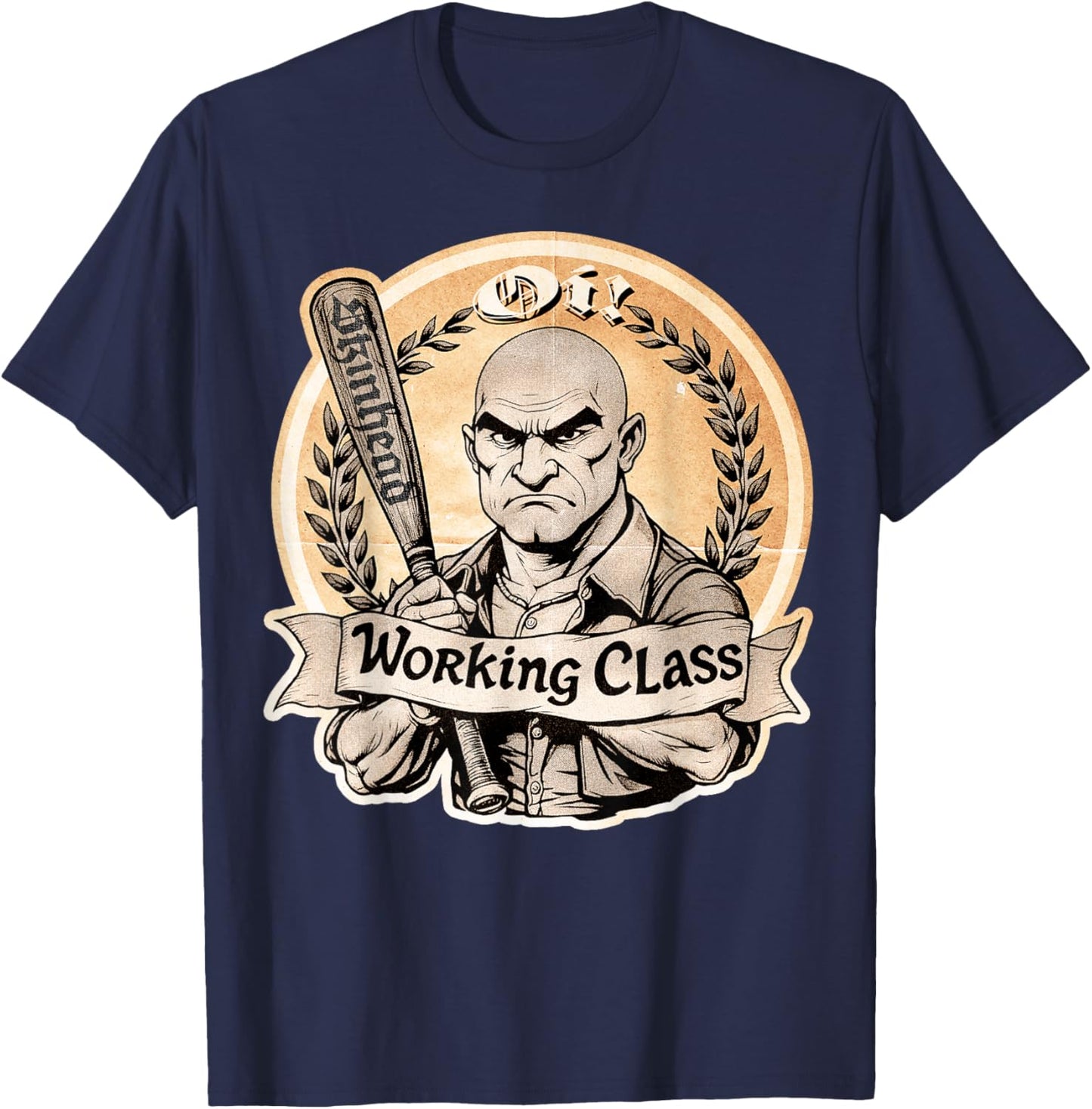 Traditional Oi Skinhead Punk-Rock T-Shirt - T-Shirt | Navy