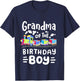 Grandma of the Birthday Boy Choo Choo Train Family Matching T-Shirt - T-Shirt | Navy