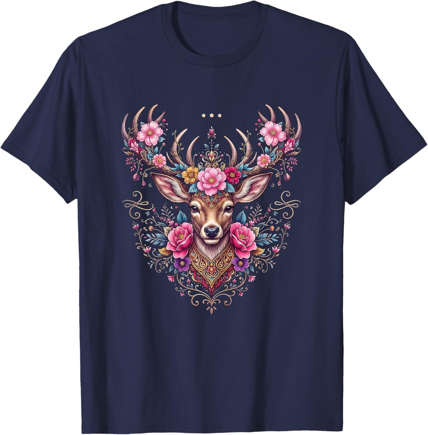 Passend für Oktoberfest Damen Trachtenshirt Dirndl Trachten T-Shirt - T-Shirt | Navy