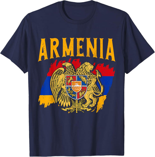 Armenia Pride Armenian Flag Roots Heritage T-Shirt - T-Shirt | Navy