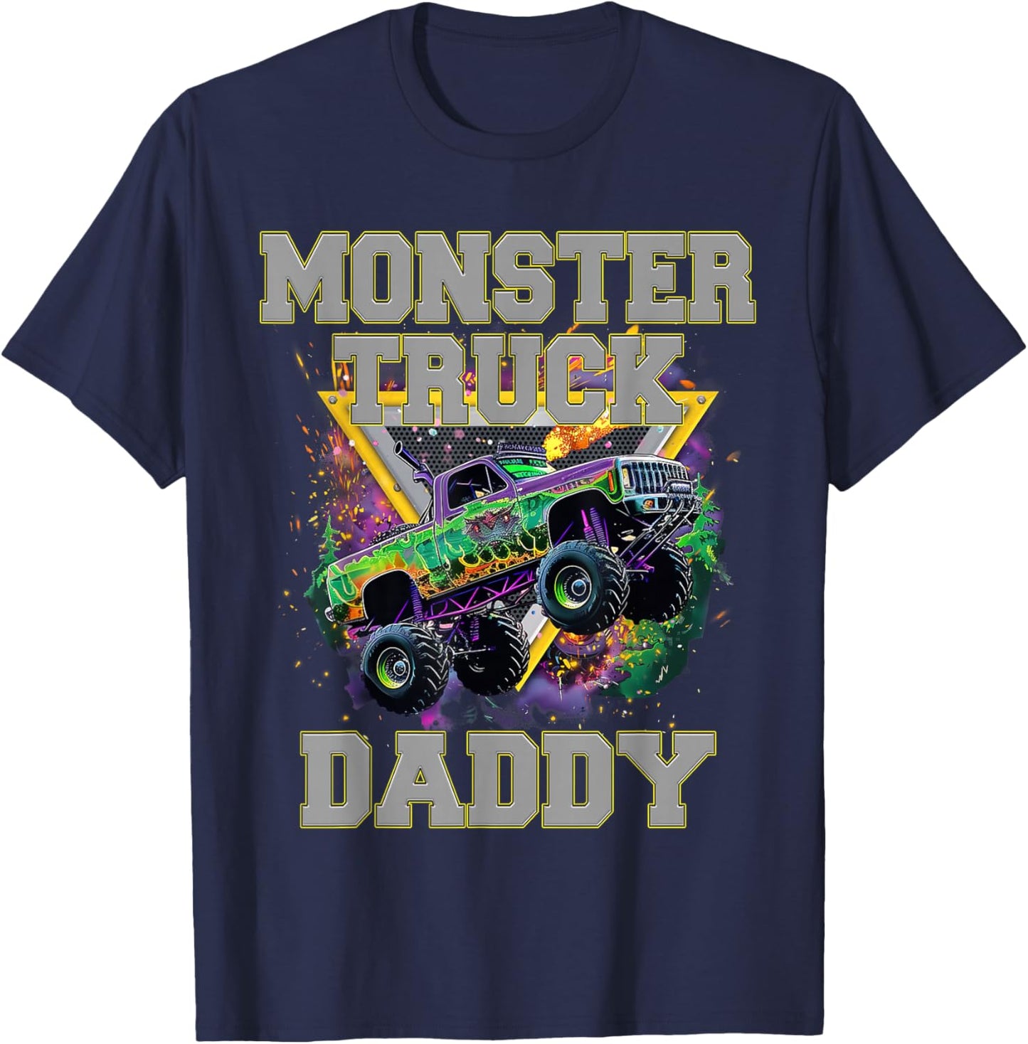 Monster Truck Mom Monster Truck Are My Jam Truck Lovers T-Shirt - T-Shirt | Navy