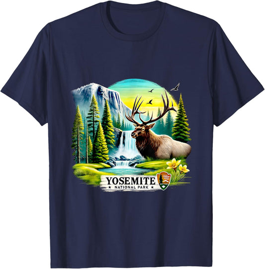 Travel 2026 Yosemite Road Trip Family National Park T-Shirt - T-Shirt | Navy