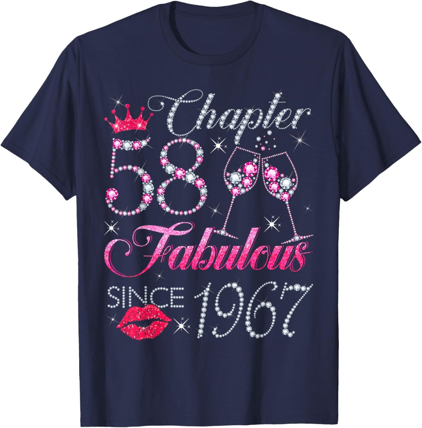 Chapter 58 Fabulous Since 1967 58Th Birthday Gift T-Shirt - T-Shirt | Navy