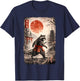 Funny Samurai Raccoon Japanese Vintage Racoon Ukiyo-e Art T-Shirt - T-Shirt | Navy