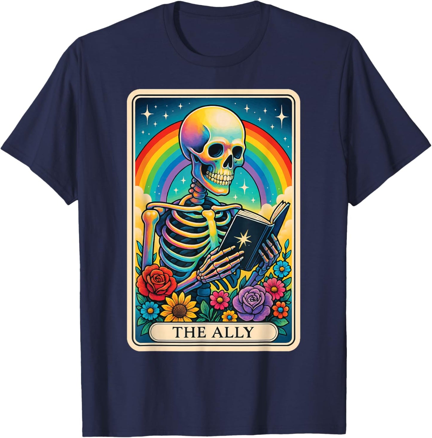 The Ally Tarot Card T-Shirt - T-Shirt | Navy