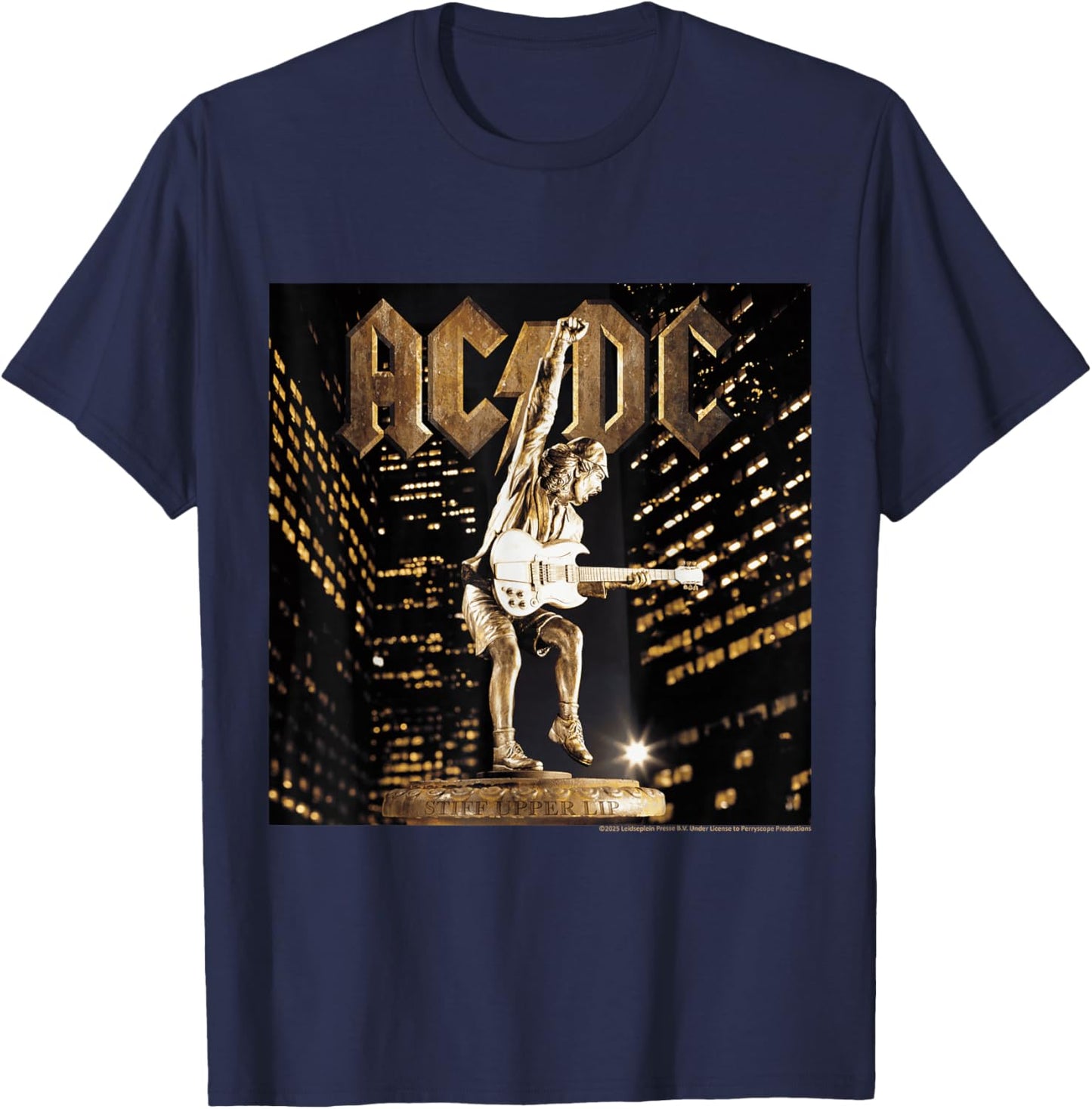 AC/DC-Musikband Stiff Upper Lip City T-Shirt - T-Shirt | Navy