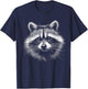 Adults Raccoon Lover Art Design , Black, Small, Short Sleeve, Classic Fit, Polyester 100% T-Shirt - T-Shirt | Navy