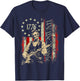 We The People USA Grunge Flag Freedom Abe Lincoln Guitar T-Shirt - T-Shirt | Navy
