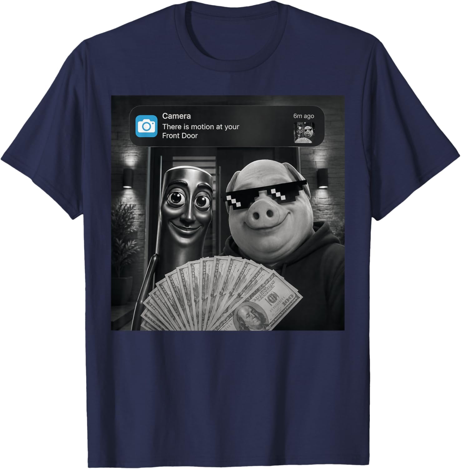 Tung Tung Tung Sahur John Pork Meme Brainrot for Kids T-Shirt - T-Shirt | Navy