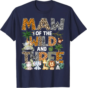 Maw Of The Wild Three Zoo 3Rd Birthday Safari Jungle T-Shirt - T-Shirt | Navy