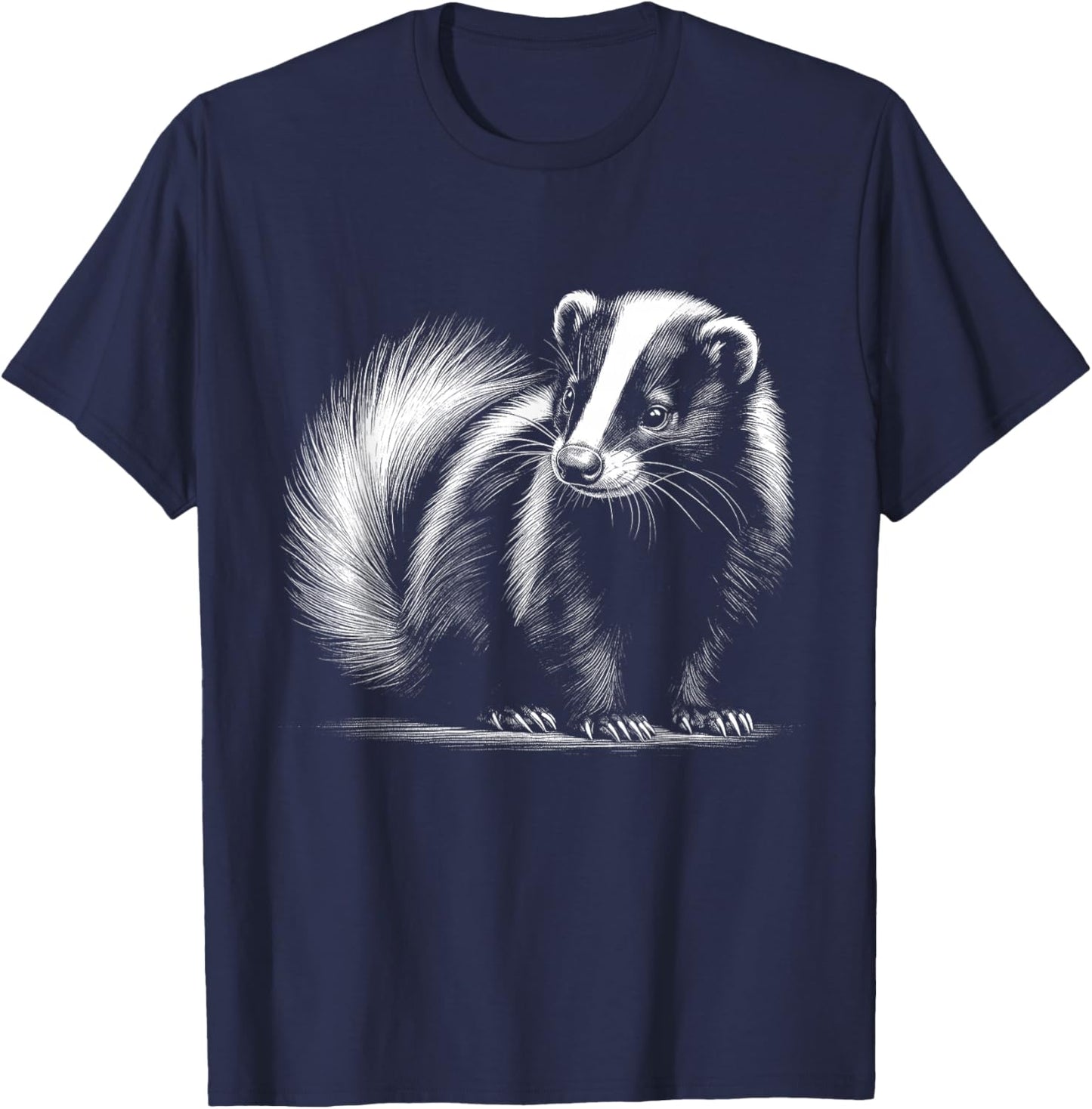 Skunk Lover Art Design T-Shirt - T-Shirt | Navy