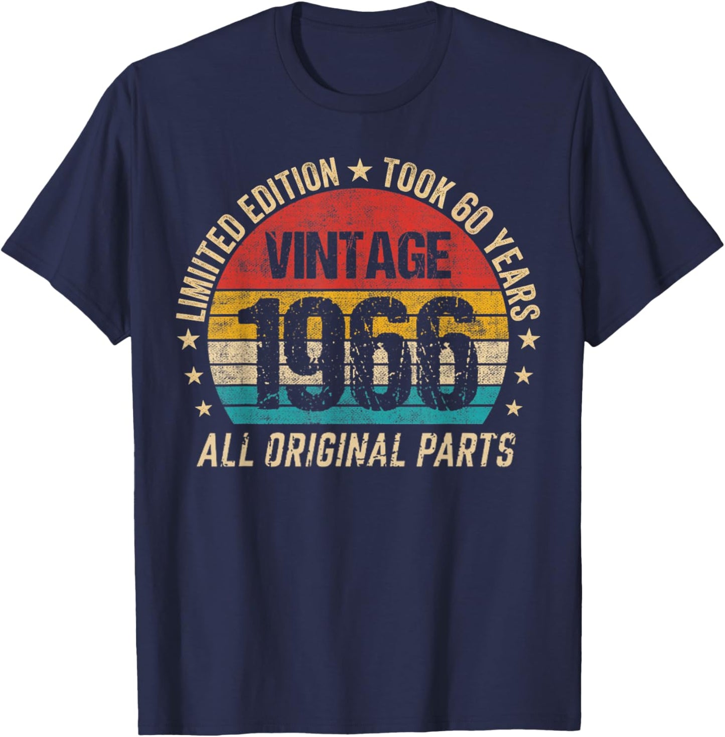 Took 60 Years Vintage 1966 60th Birthday T-Shirt - T-Shirt | Navy