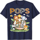 Pops Of The Two Wild 2Nd Birthday Safari Animal Lover T-Shirt - T-Shirt | Navy