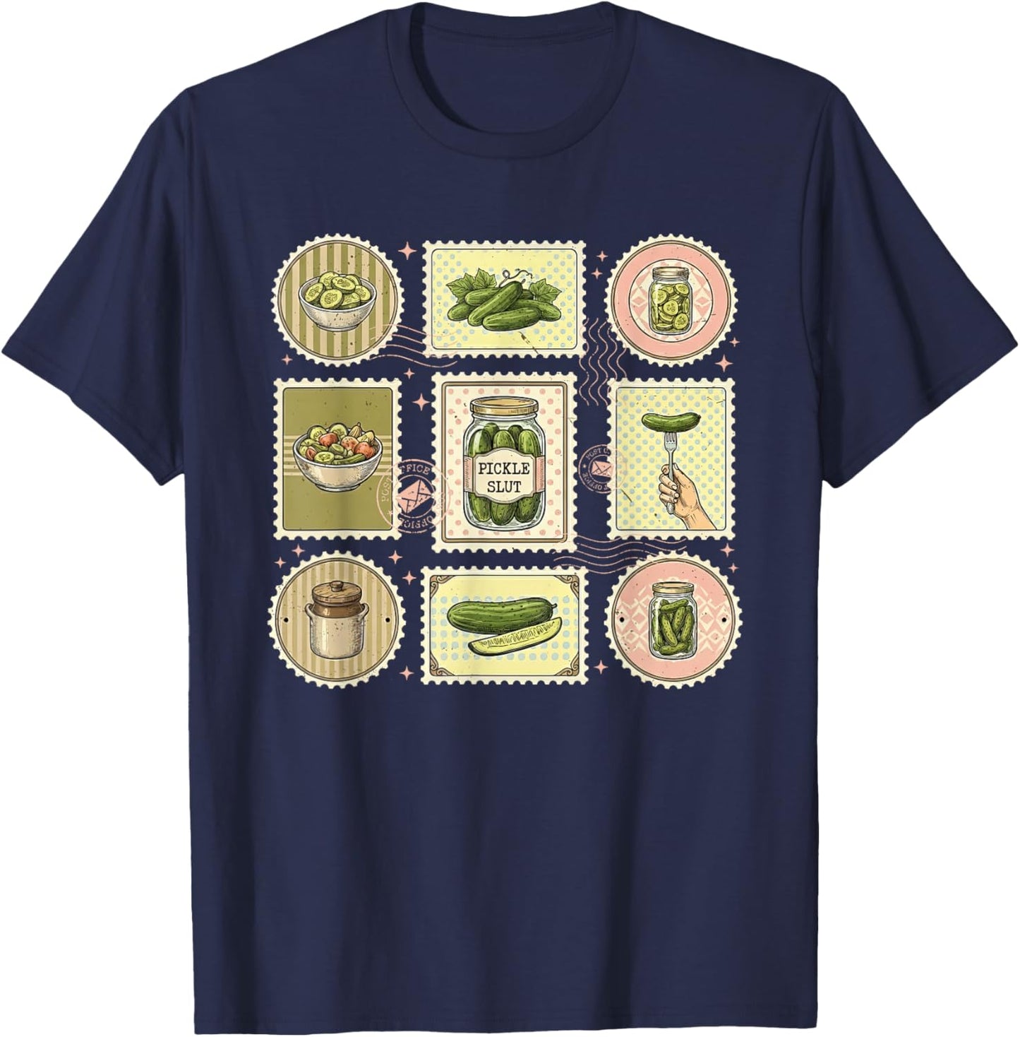Canned Pickle Jar Canning Season Cucumber Lover Men Women T-Shirt - T-Shirt | Navy