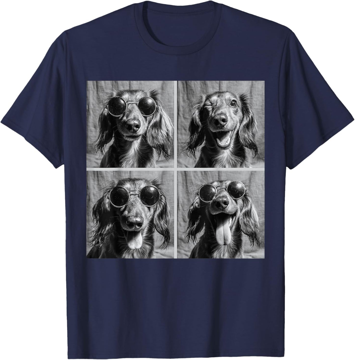 Funny Dachshund Sunglasses T-Shirt - T-Shirt | Navy