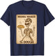 Sourdough Mom Baking Lover Skeleton Mama Makes The Dough T-Shirt - T-Shirt | Navy