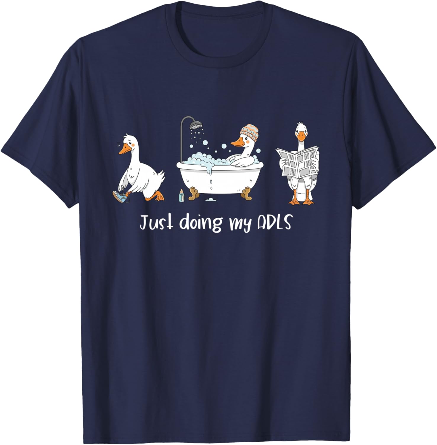 Just Doing My ADLS Silly-Goose OTA Occupational Therapist T-Shirt - T-Shirt | Navy