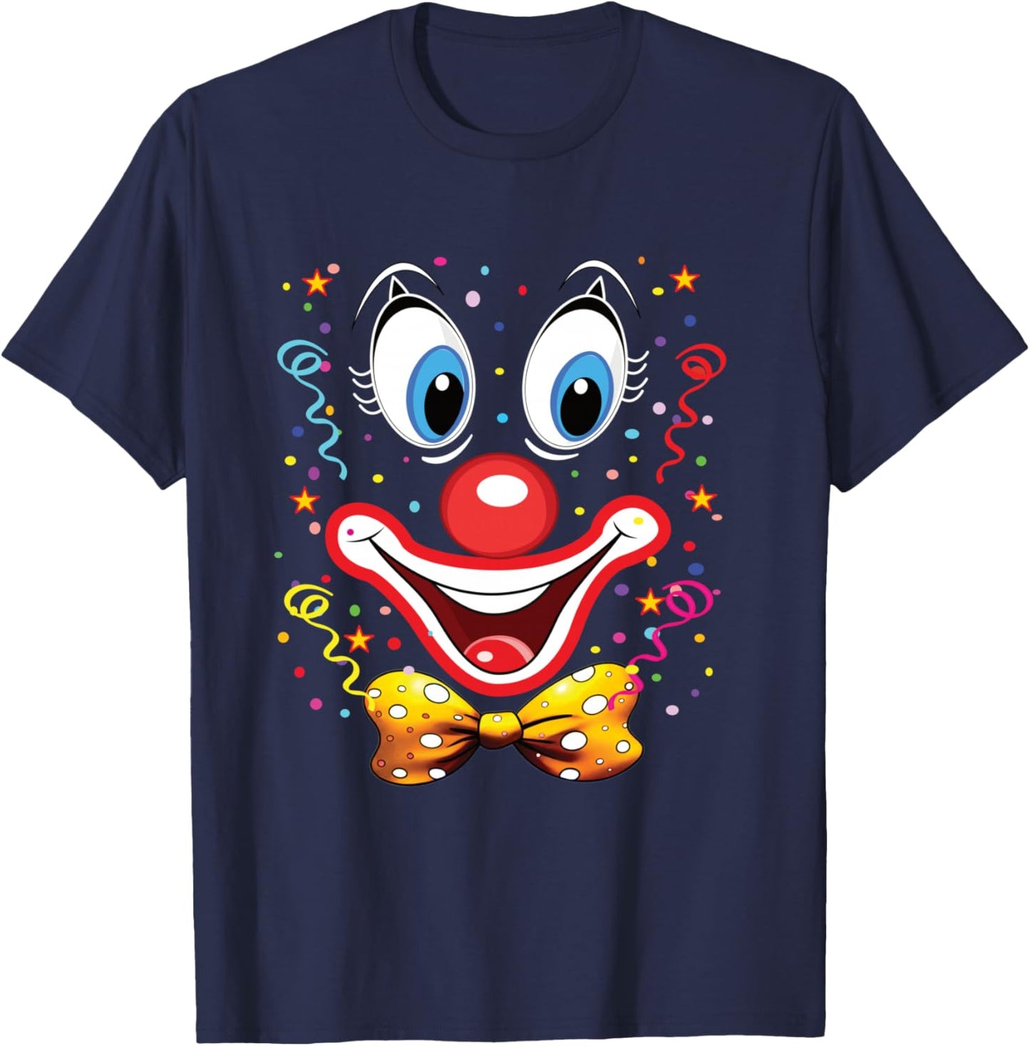 Clown Carnival Costume Clown Costume Clown Fancy Dress Confetti Shirt T-Shirt - T-Shirt | Navy