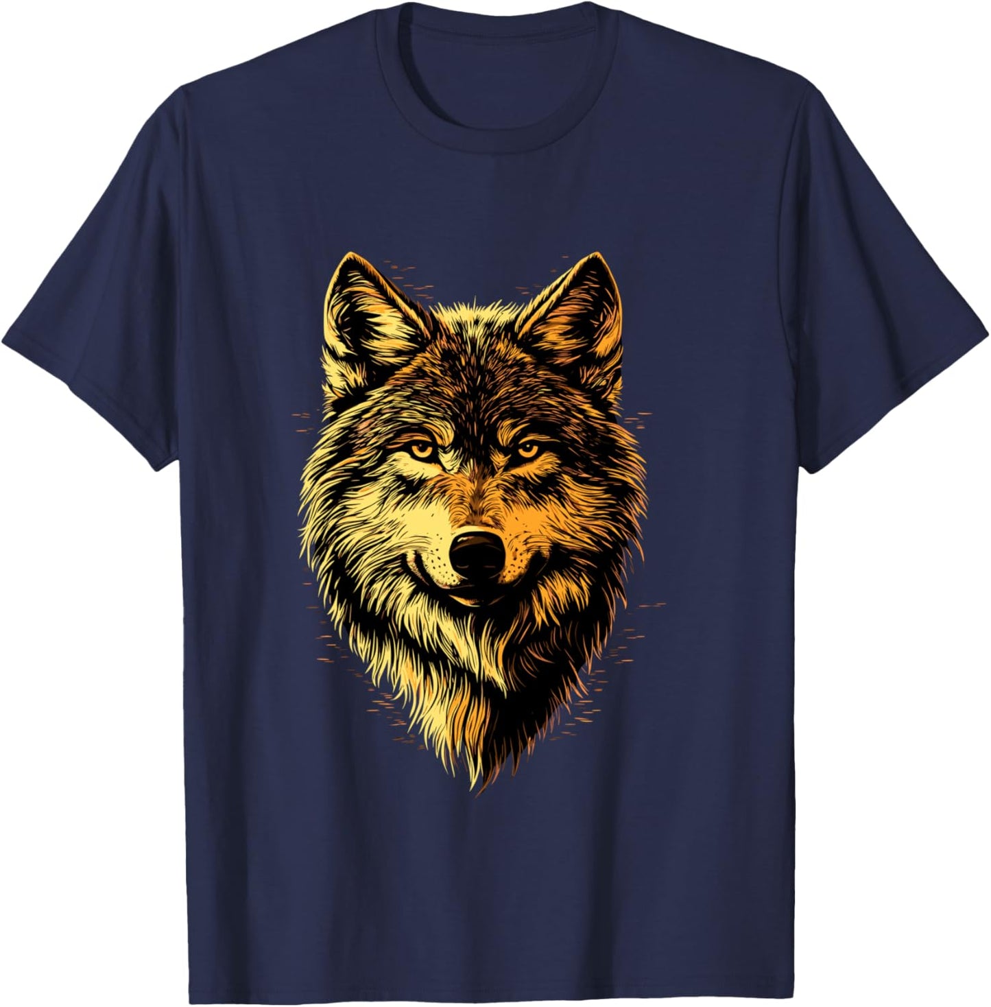 Loup Motif J'aime Les Loups Meute de Loups Loup Sauvage Manche Longue T-Shirt - T-Shirt | Navy