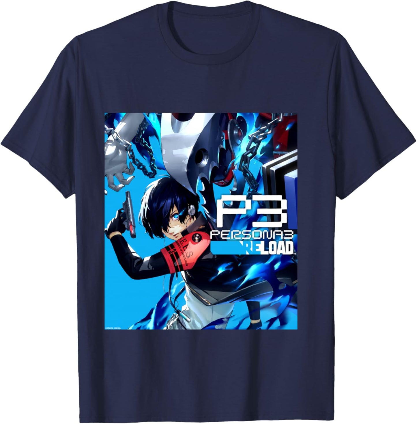Protaganist Box Art Video Game Manche Longue T-Shirt - T-Shirt | Navy