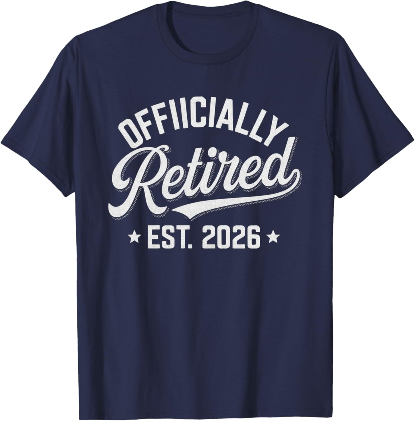 Vintage Retired 2026 Retro Retirement Men Women Humor T-Shirt - T-Shirt | Navy