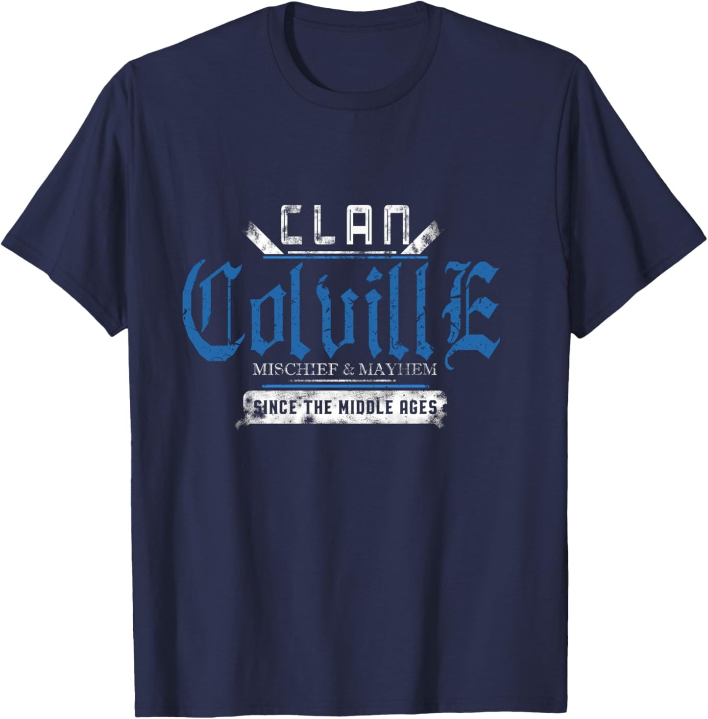 Clan Colville - Unfug und Chaos seit dem Mittelalter Langarmshirt T-Shirt - T-Shirt | Navy