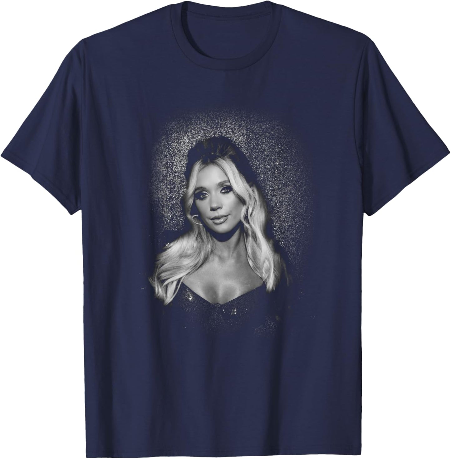 Megan Moroney Am I Okay B&W Portrait T-Shirt - T-Shirt | Navy