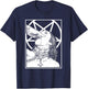 Gothic Choked Up Unholy Nun Satan Baphomet Spooky Halloween T-Shirt - T-Shirt | Navy