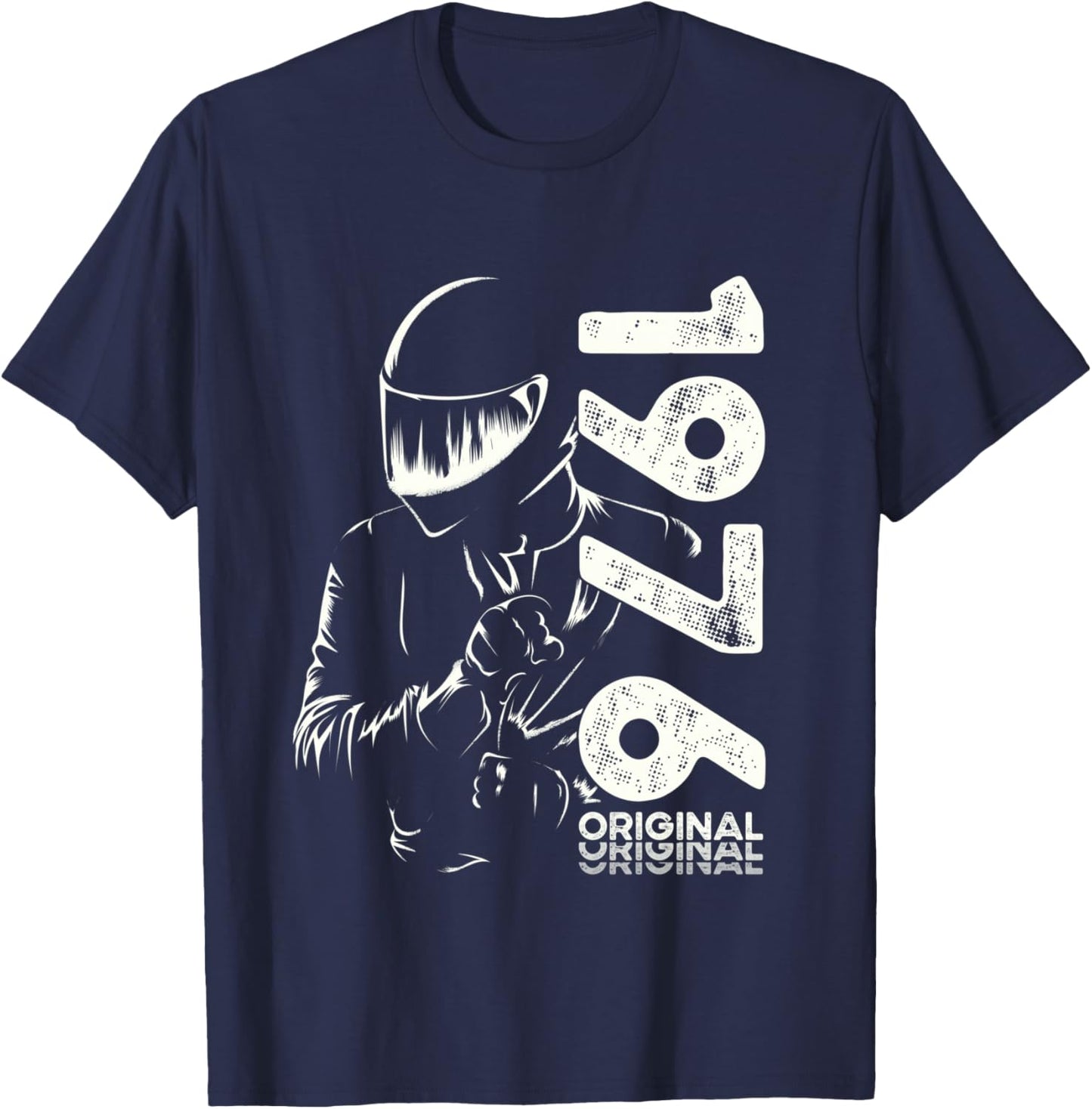 50th Anniversary Man Motorcycle Biker Biker 1976 T-Shirt - T-Shirt | Navy