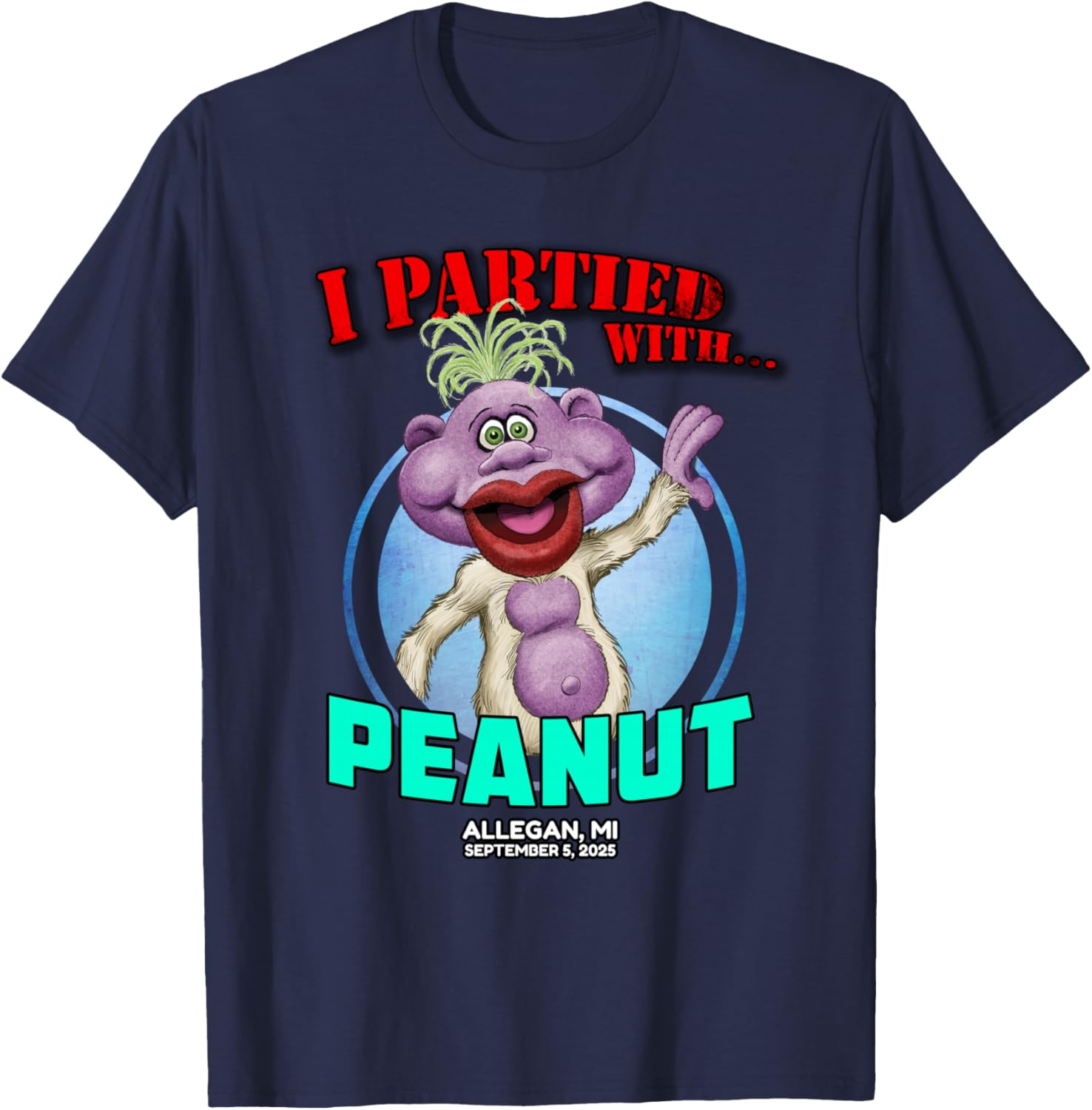 Peanut Allegan, MI (2025) T-Shirt - T-Shirt | Navy