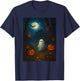 Vintage Floral Ghost Halloween Ghost in the Forest Gothic T-Shirt - T-Shirt | Navy