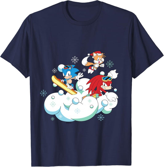Sonic Christmas Classic Collection - Holiday Art T-Shirt - T-Shirt | Navy