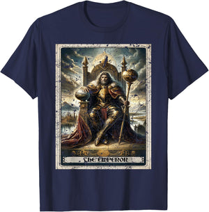 The Emperor Tarot Card T-Shirt - T-Shirt | Navy