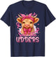 Breast Cancer Awareness Highland Cow Saves The Udders T-Shirt - T-Shirt | Navy